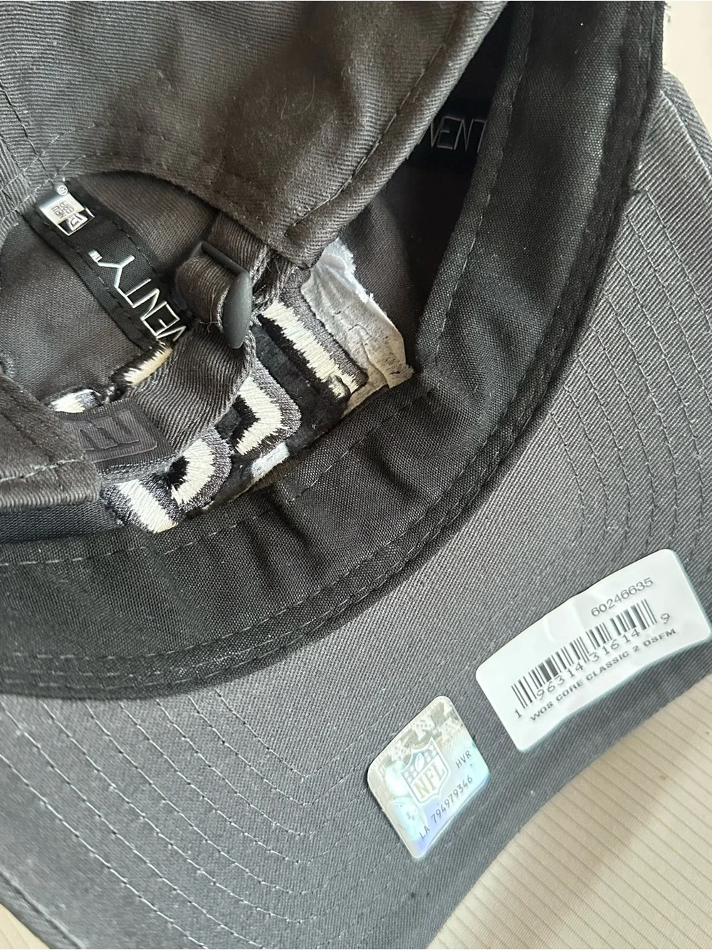NFL NY Giants Grey Adjustable Cap